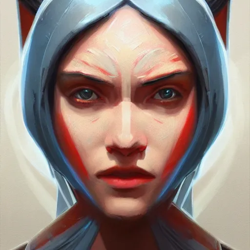 Prompt: portrait of a woman by greg rutkowski, ahsoka tano, star wars expanded universe, she is about 2 0 years old, highly detailed portrait, digital painting, artstation, concept art, smooth, sharp foccus ilustration, artstation hq