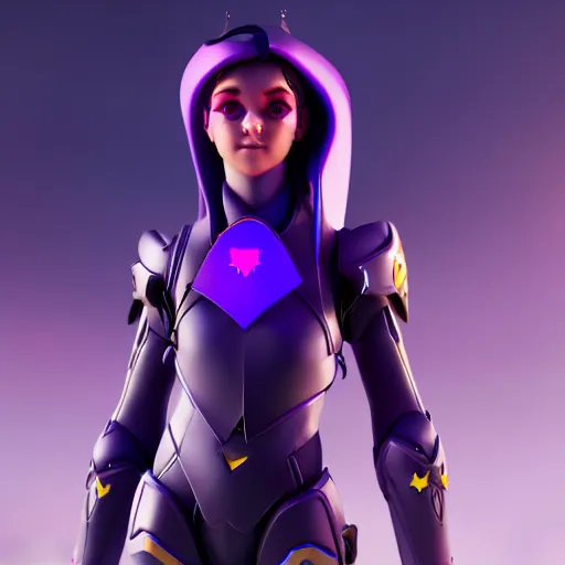 Prompt: a young girl with the appearance and armor of widowmaker from overwatch, design, octane render, 4 k, ingame shot