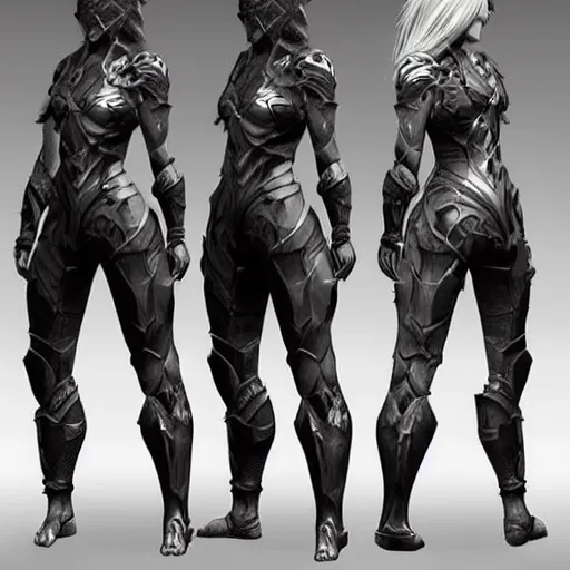 Image similar to infinity blade female armor concept art