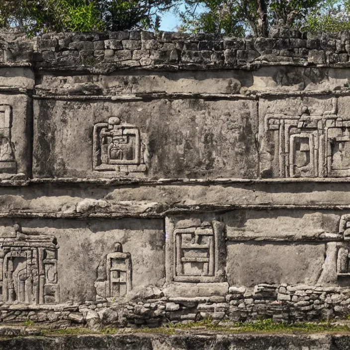 Image similar to a building in a serene landscape, ancient mesoamerican style