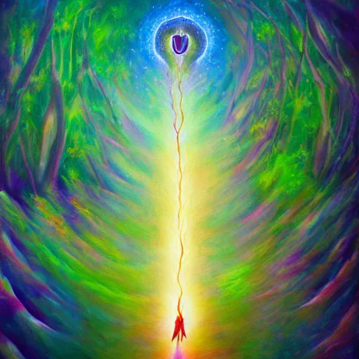 Image similar to failed initiation ayahuasca journey, astral spirit space journey in oil painting, ayahuasca, trending on artstation, award winning, emotional by aoshima, chiho