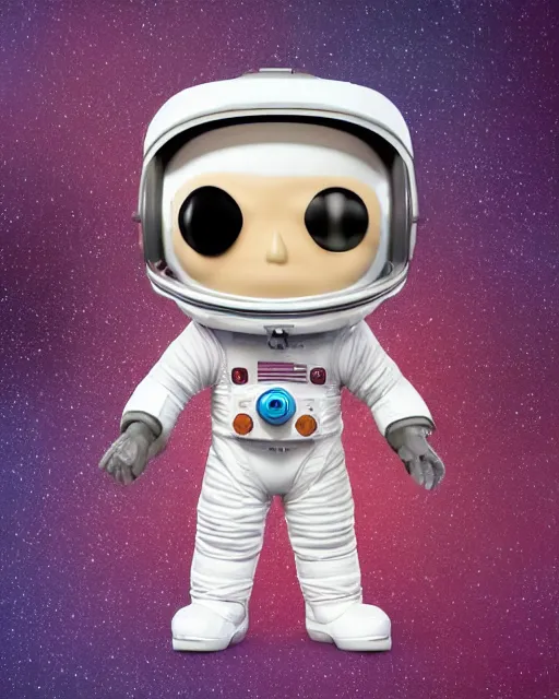 Image similar to full body 3d render of An astronaut as a funko pop, studio lighting, white background, blender, trending on artstation, 8k, highly detailed