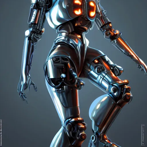 Prompt: edgy futuristic cyborg, chrome motorcycle parts, full body, cinematic lighting, highly detailed, intricate, trending art station, concept art, Unreal Engine 5, Photorealism, 8k resolution, cinema 4d, 3D, octane render, beautiful, art by artgerm and greg rutkowski and alphonse mucha and loish and WLOP