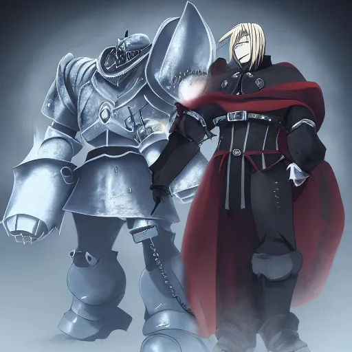 Movie poster of The Full Metal Alchemist Brotherhood,, Stable Diffusion