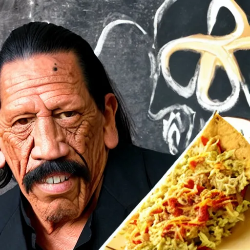 Prompt: danny trejo tortilla