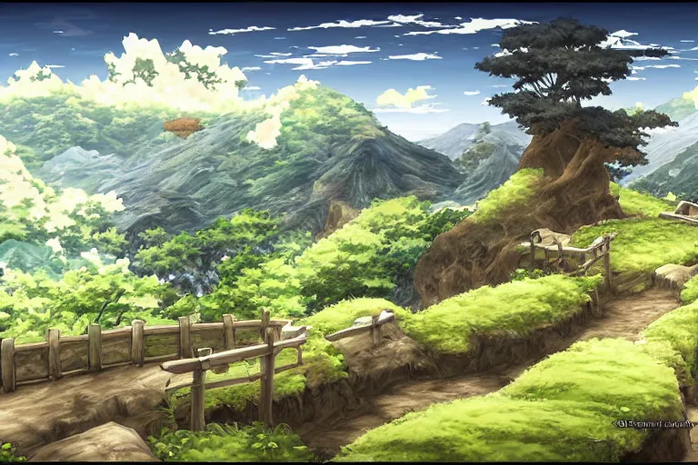 Image similar to mushoku tensei landscape art