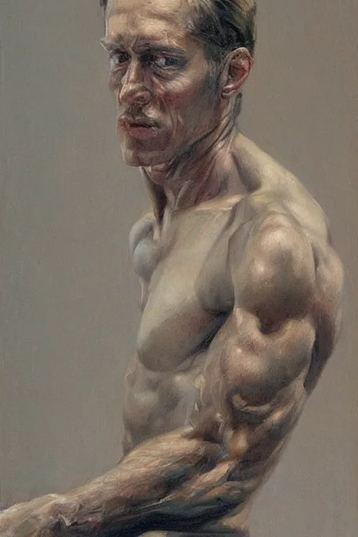 Image similar to beautiful clean oil painting of man portrait study by bernie wrightson, detailed, stunning, realistic, skin color