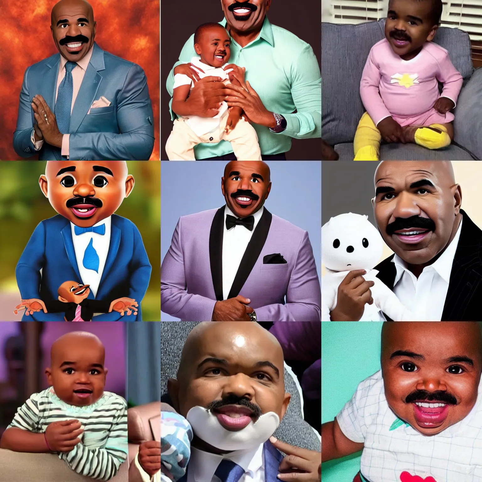 Prompt: steve harvey but as a baby 👶