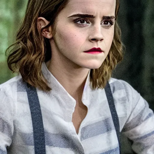 Image similar to a film still of Emma Watson in It (2017 movie)