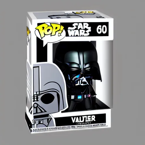 Image similar to darth vader funko pop, 8 k, realistic