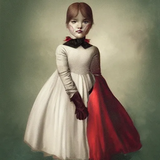 Prompt: “a vampire child girl in 1800”