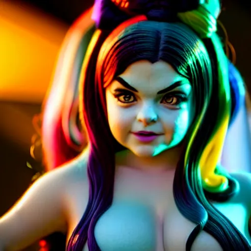 Prompt: cinematic scene with ariel winter as jolyne from jojo's bizarre adventure, live action film, stone ocean, dramatic, small details, volumetric lighting, still frame