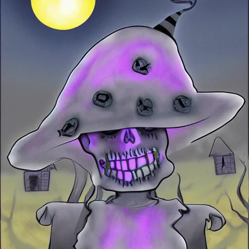 Image similar to spooky wicher hat hallowen, digital art