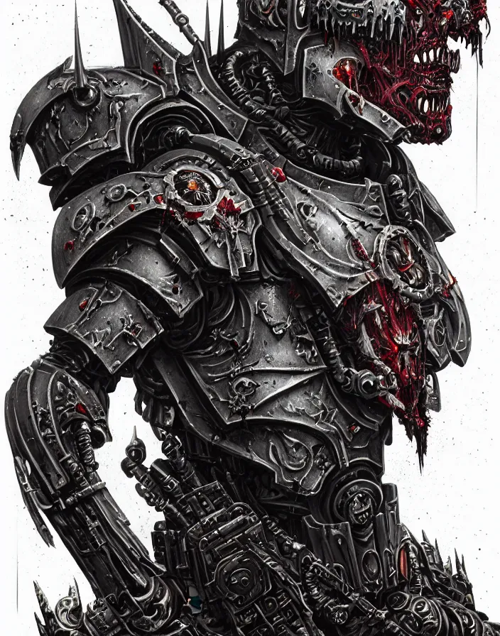 Prompt: art portrait of an undead space marine vampire king, intricate detailed armour ,8k,by tristan eaton,Stanley Artgermm,Tom Bagshaw,Greg Rutkowski,Carne Griffiths, Ayami Kojima, Beksinski, Giger,trending on DeviantArt,face enhance,hyper detailed,minimalist,cybernetic, android, blade runner,full of colour,