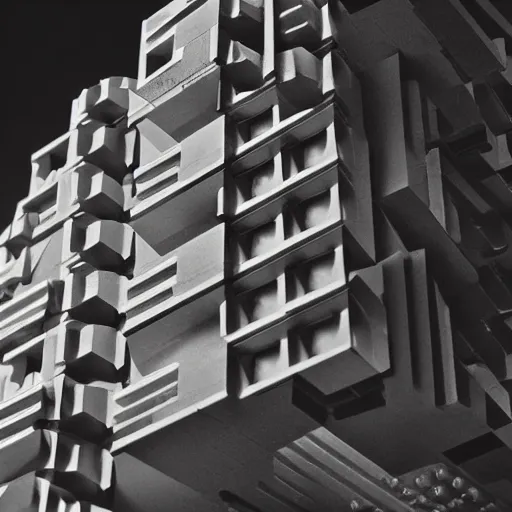 Image similar to lego brutalism architecture, photography