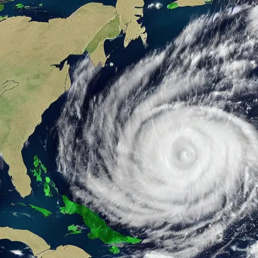 Image similar to weather satellite image of a once in a century tropical cyclone