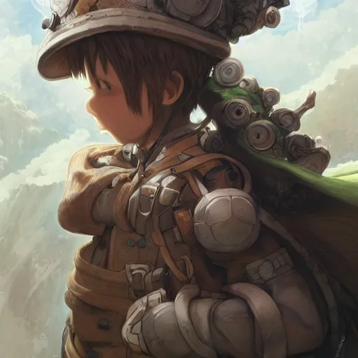 Image similar to a detailed portrait of a made in abyss character, by victo ngai and justin gerard, digital art, realistic painting, very detailed, fantasy, dnd, character design, trending on artstation