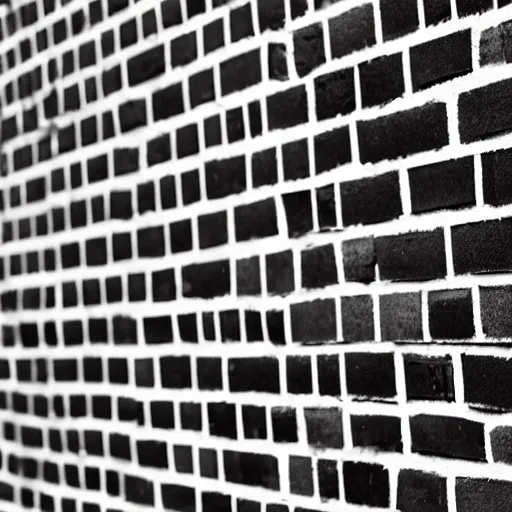 Image similar to a brick wall of black and white bricks