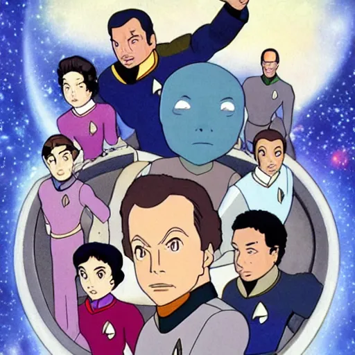 Prompt: star trek : deep space nine, studio ghibli