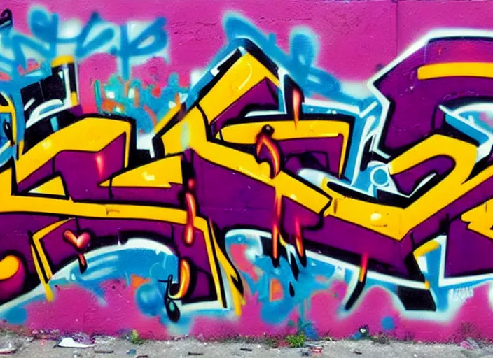 Prompt: graffiti, 1 9 9 9, cool, hiphop, colorful