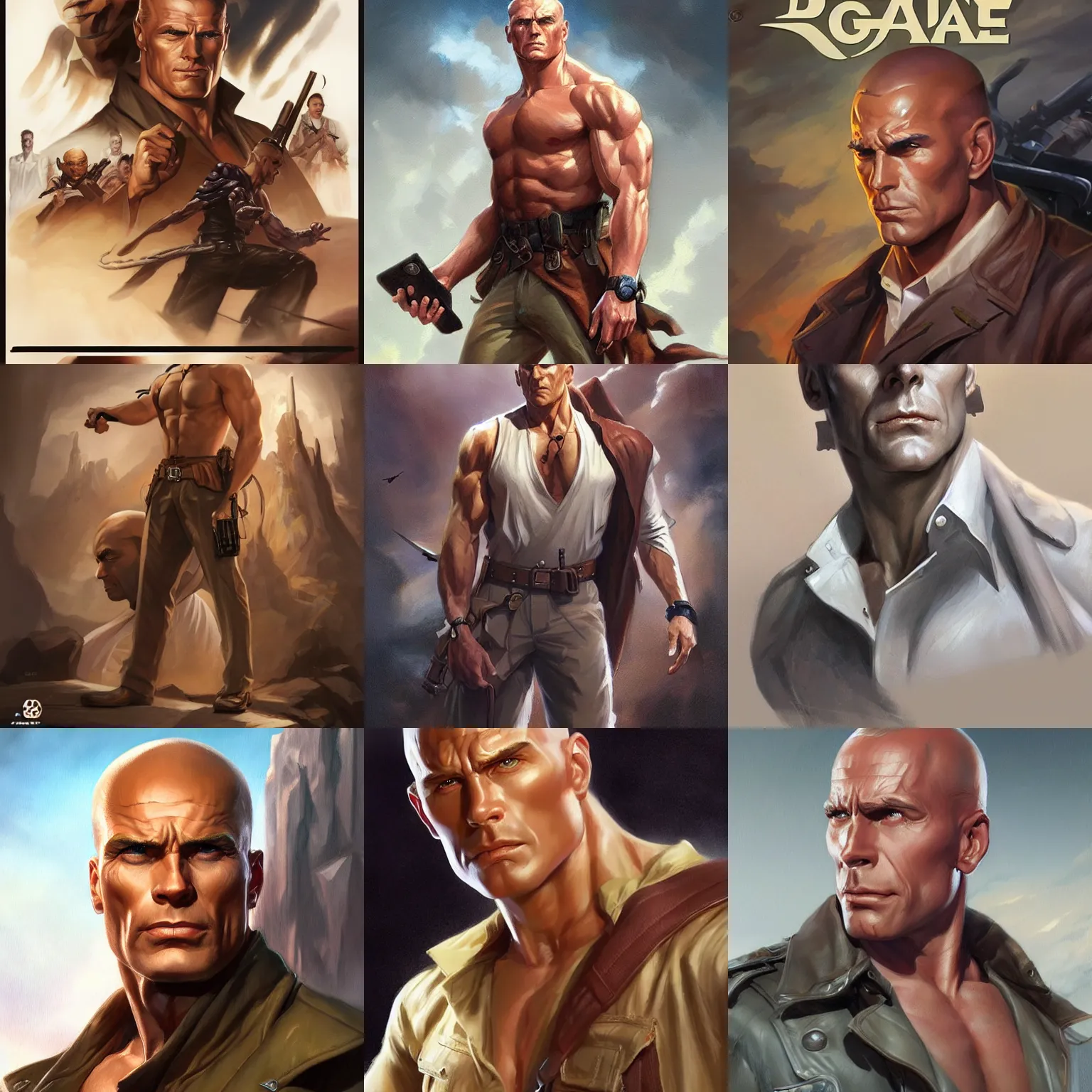 Prompt: doc savage, D&D, fantasy, portrait, highly detailed, digital painting, trending on artstation, concept art, sharp focus, illustration, art by artgerm and greg rutkowski and magali villeneuve