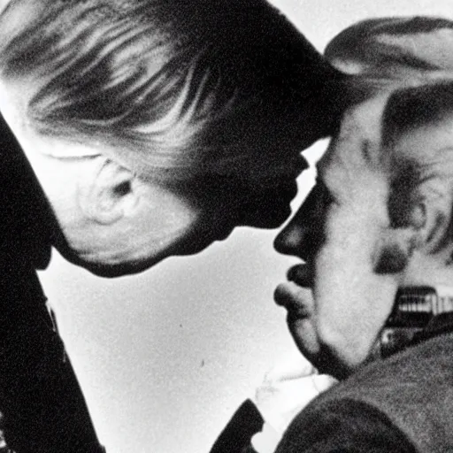 Image similar to still of donald trump kissing adolf hitler