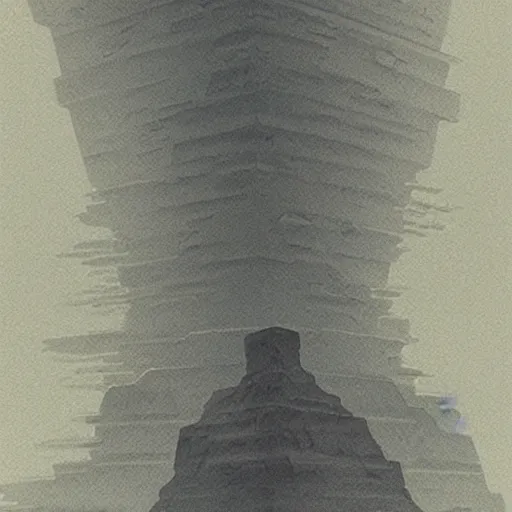 Image similar to sci - fi landscape matte painting by studio ghibli, negative space