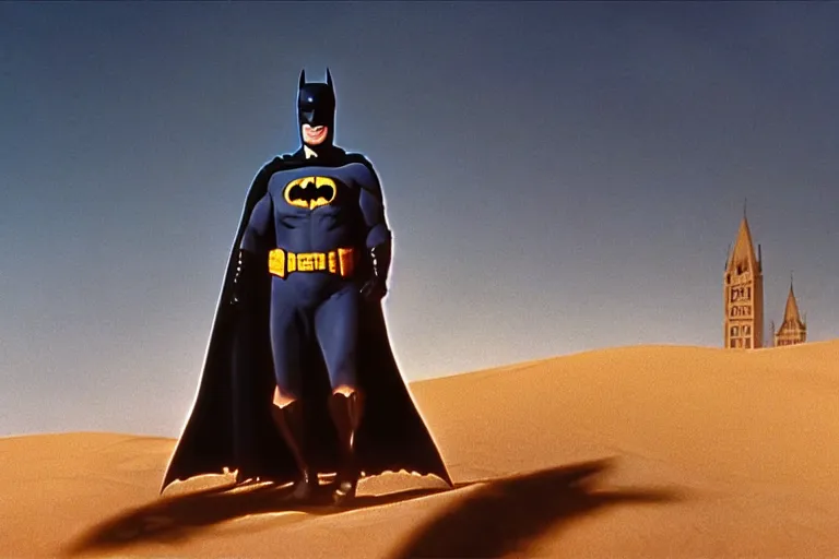 Prompt: Batman in Lawrence of Arabia, cinematic, 4k