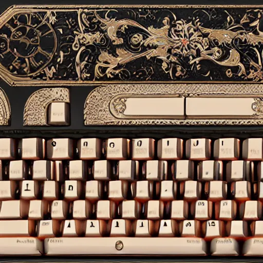 Image similar to a baroque mechanical keyboard