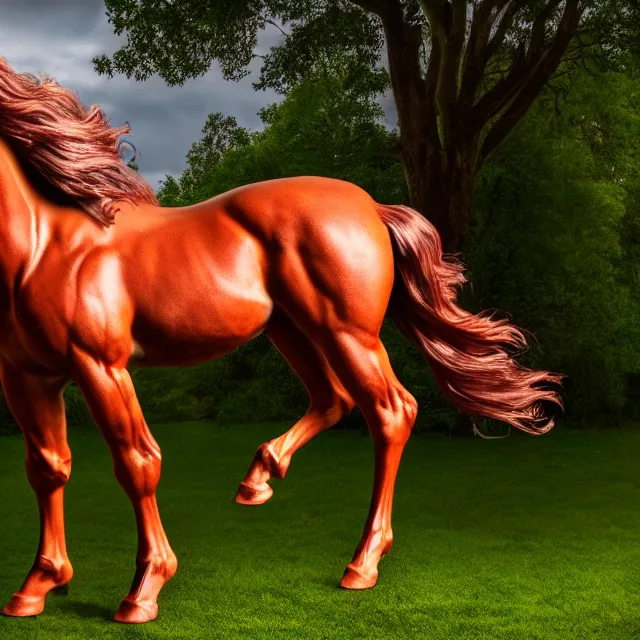 Image similar to centaur, highly detailed, 8 k, hdr, smooth, sharp focus, high resolution, award - winning photo