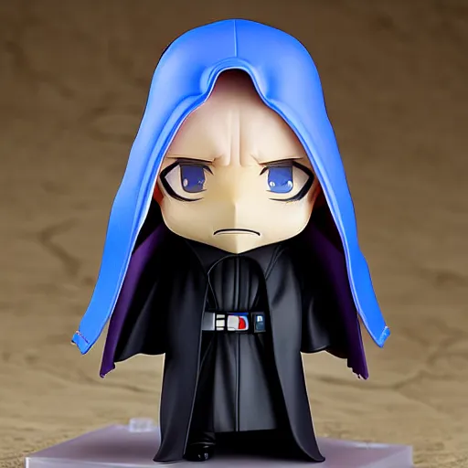 Prompt: nendoroid hooded darth sidious emperor palpatine, detailed, custom