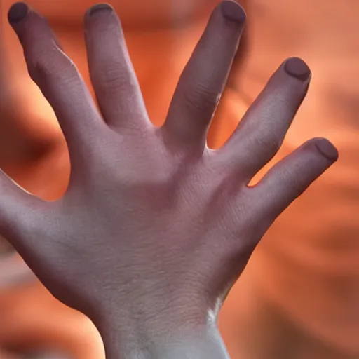 Image similar to close up shot of a hand, hyperrealistic