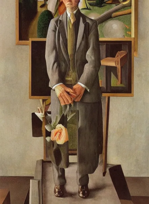 Image similar to portrait, elegant, highly detailed, matte painting, by stanley spencer