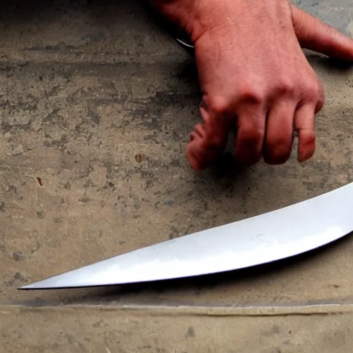 Prompt: The knife Pascal Habibou Tembely used to kill Adriaan Joubert