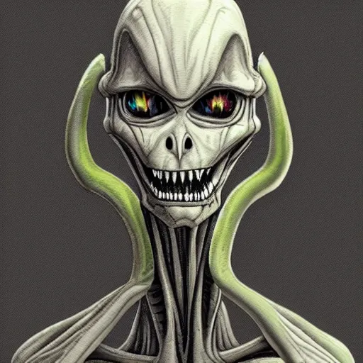 Image similar to alien grey, tall, very thin, terrifying, grimdark, photorealistic