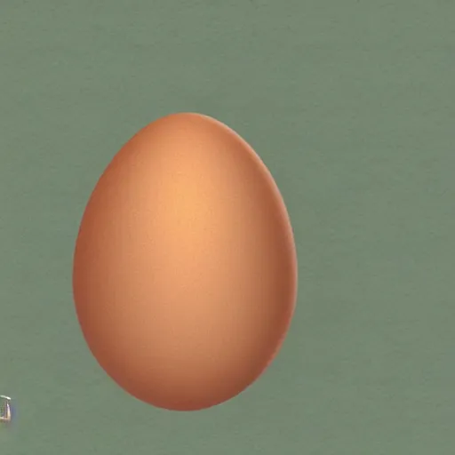 Prompt: the first sketch of a chicken egg