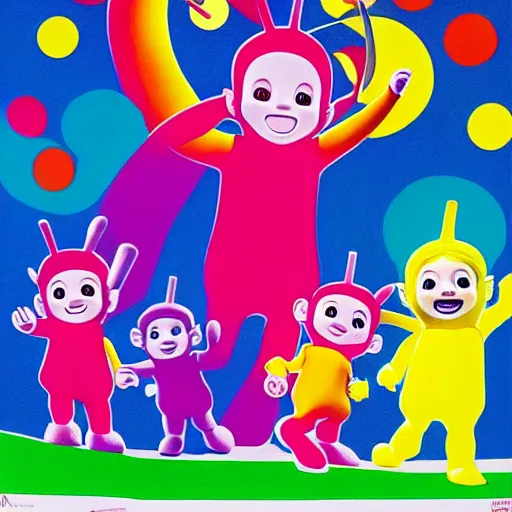 Image similar to teletubbies poster by Victor Moscoso