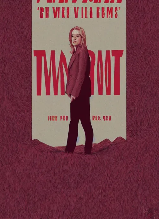 Image similar to twin peaks movie poster art by oliver barrett