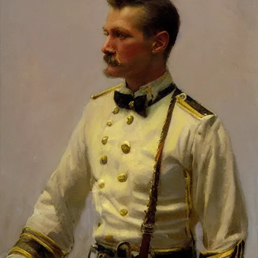 Image similar to detailed portrait of nutcracker soldier, spring light, painting by gaston bussiere, craig mullins, j. c. leyendecker