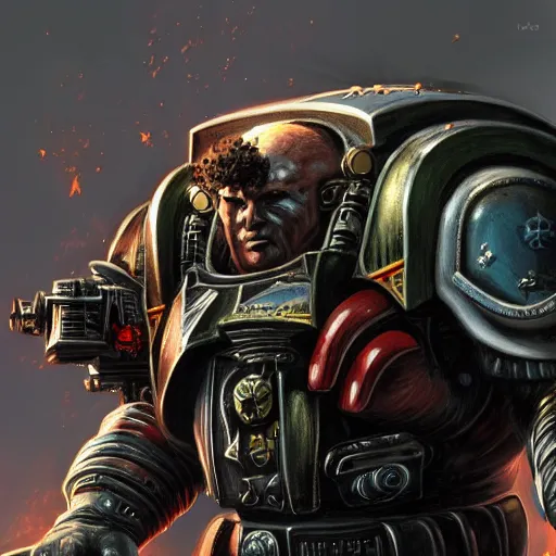 Image similar to Space Marine, closeup character art by Neil Roberts, Marc Lee, Vladimir Krisetskiy, digital art, trending on artstation