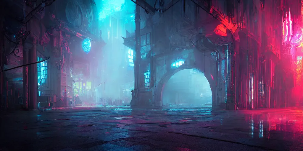 Image similar to fantasy world portal by Liam Wong dramatic lighting, cinematic establishing shot, extremely high detail, photorealistic, cinematic lighting