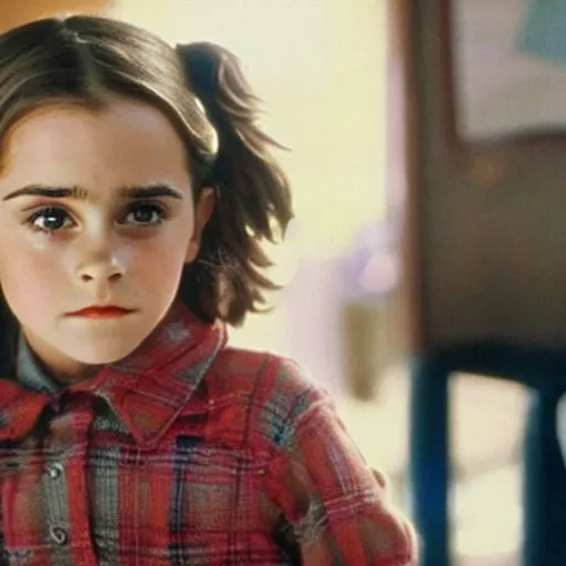 Image similar to “A still of child actor Emma Watson as Maizy Russell in the film Uncle Buck, high definition”