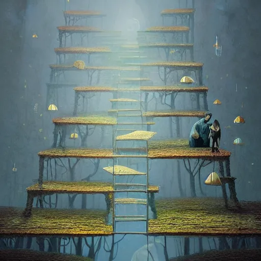 Image similar to endless stairs, gediminas pranckevicius