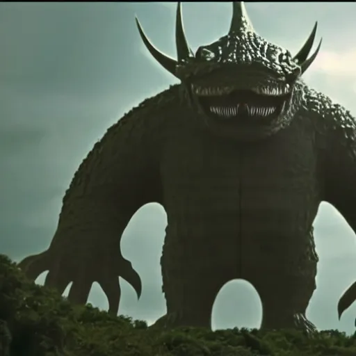 Image similar to toei productions kaiju danny devito as a giant monster. devitozilla