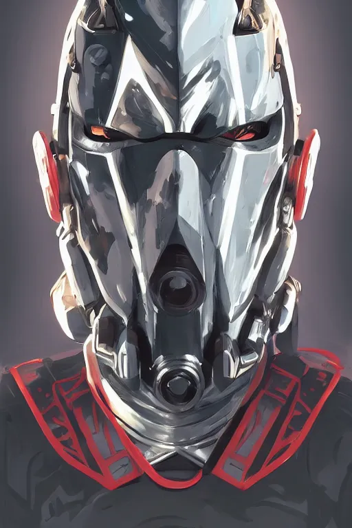 Image similar to cyborg ninja mask helmet metal gear solid artic suit swat commando andy warhol style, behance hd by jesper ejsing, by rhads, makoto shinkai and lois van baarle, ilya kuvshinov, rossdraws global illumination