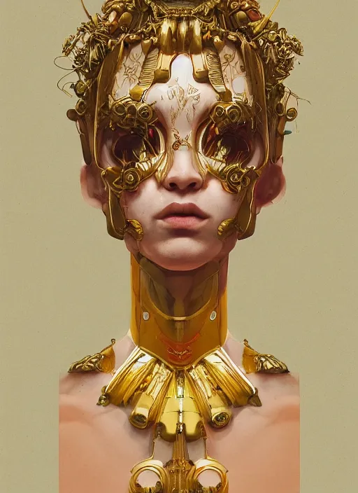 Image similar to gold :: by Martine Johanna and Simon Stålenhag and Chie Yoshii and wlop and Guillermo del toro :: ornate, dynamic, particulate, rich colors, elegant, centered, artstation, smooth, sharp focus, octane render, 3d