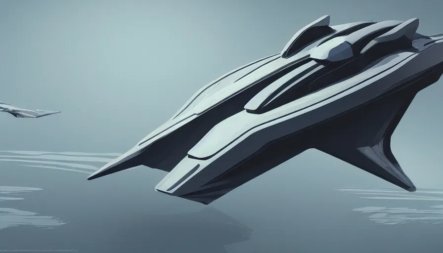 Image similar to Spaceship Design, in style of syd mead, artstation, very detailed, sci-fi, hard surface