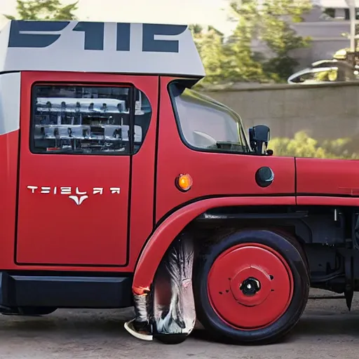 Prompt: tesla cybertruck in back to the future