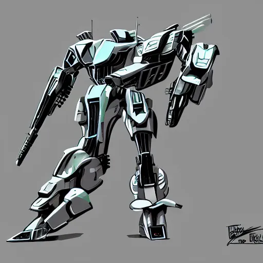 Image similar to combat mecha in the style of syd mead and giger