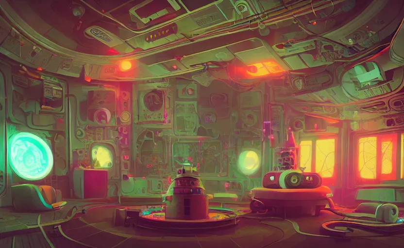 Prompt: Inside a time machine by Petros Afshar and Beeple, James Gilleard, Mark Ryden, Wolfgang Lettl highly detailed